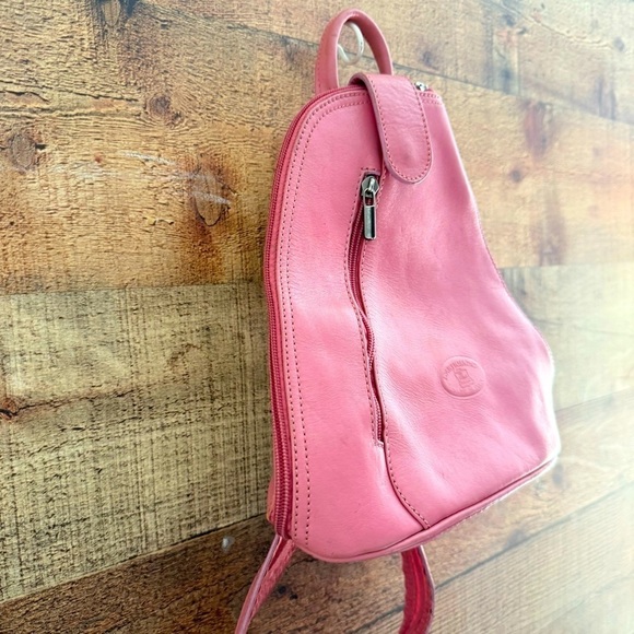 Rare Vintage Vera Pelle Pink Leather Women\'s Convertible Bag main image 6